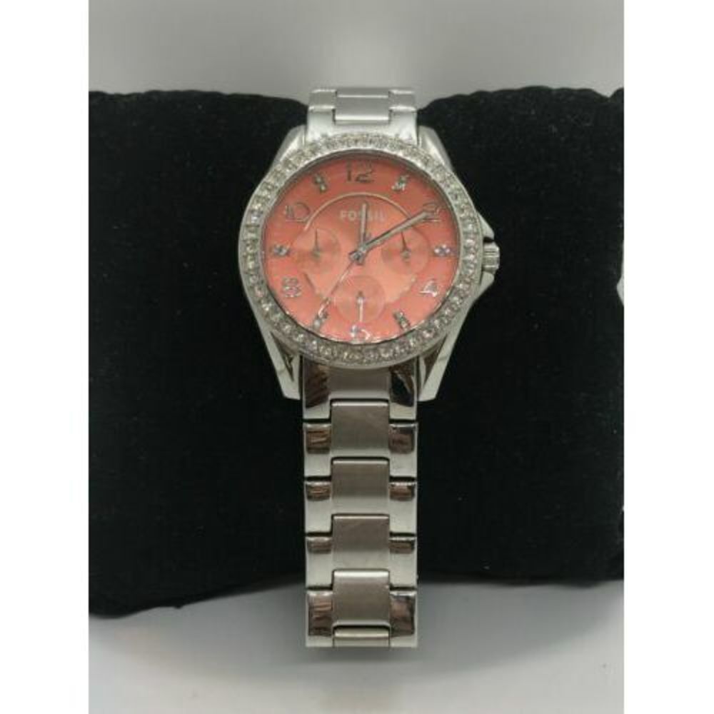 Fossil ES3203 Women's Watch Stainless Steel Bracelet Silver Crystal 38mm D62